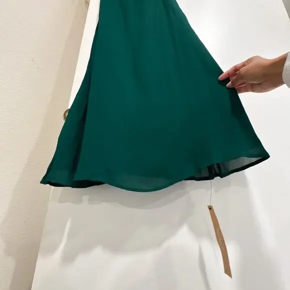 Reformation NEW Camari Dress Emerald Green Midi Size 4 - Picture 4 of 10